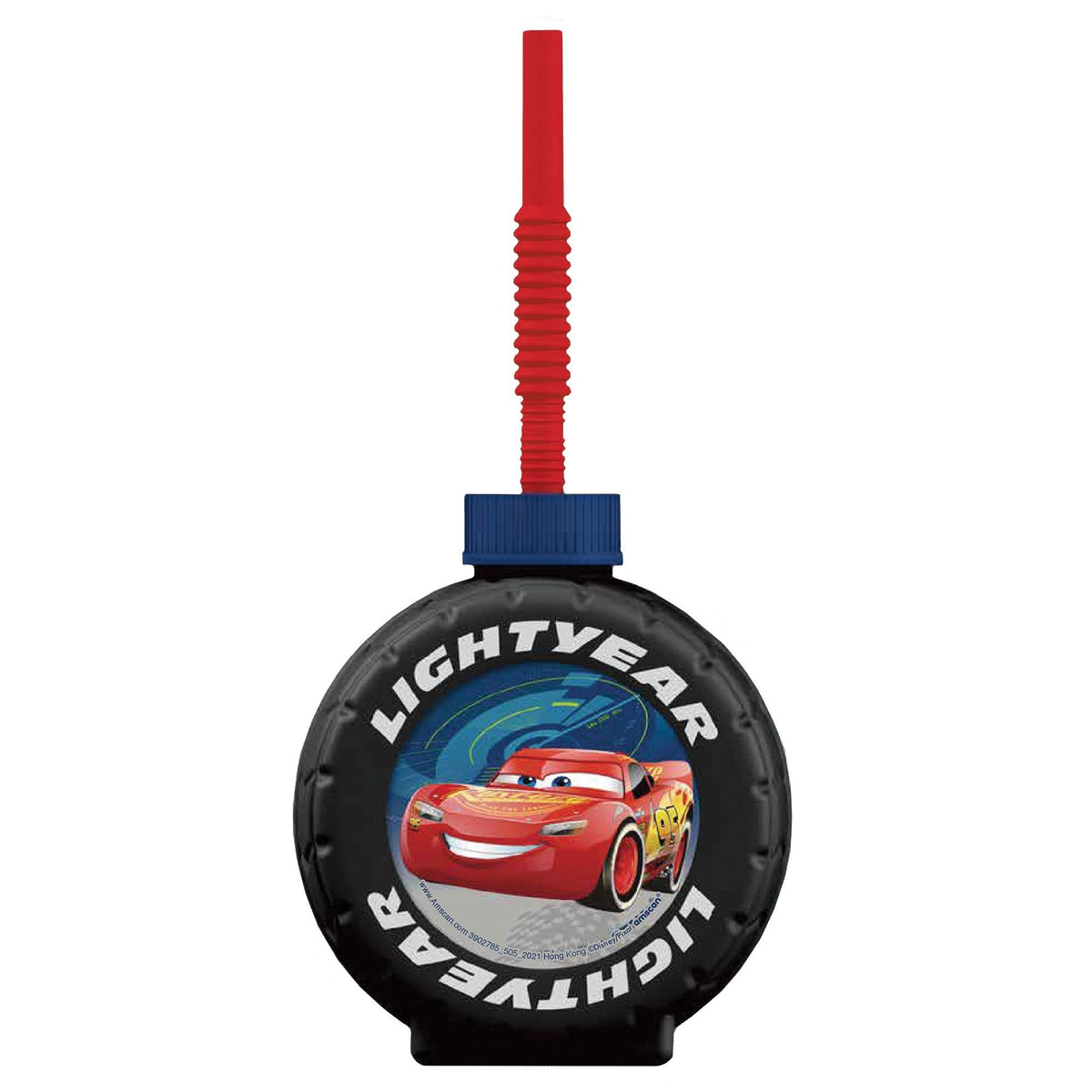 Disney Cars Lightning McQueen Plastic Sippy Cup, Black/Red, 9-oz - Pack of 2