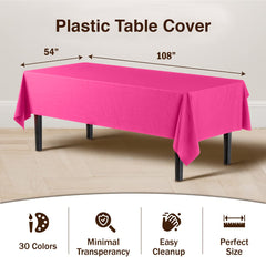 Cerise Table Cover | 12 Pack