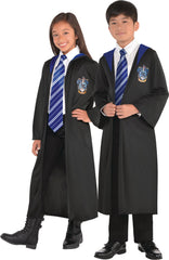 Kids' Harry Potter Ravenclaw Robe, Blue/Black, Assorted Sizes, Costume Accessory - Pack of 2