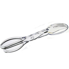 Clear Plastic Deluxe Salad Tongs | 8 Count