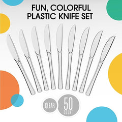 Heavy Duty Clear Plastic Knives | 100 Count