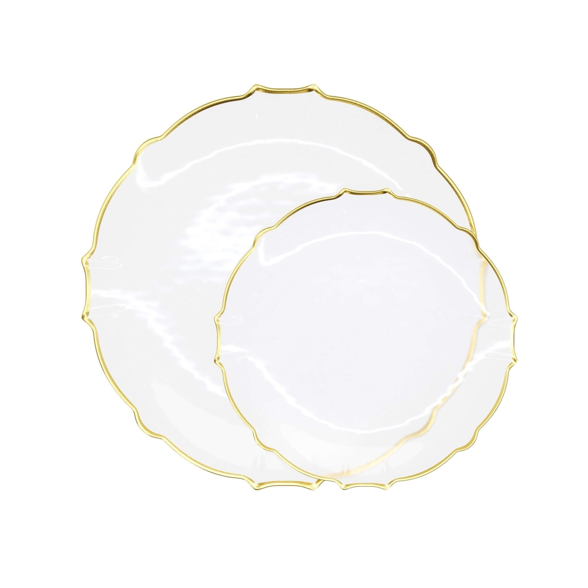 Clear/Gold Petal Plates - Combo Pack 120/120