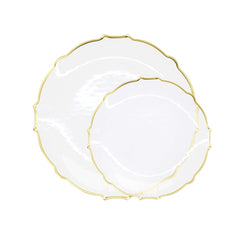 Clear/Gold Petal Plates - Combo Pack 120/120