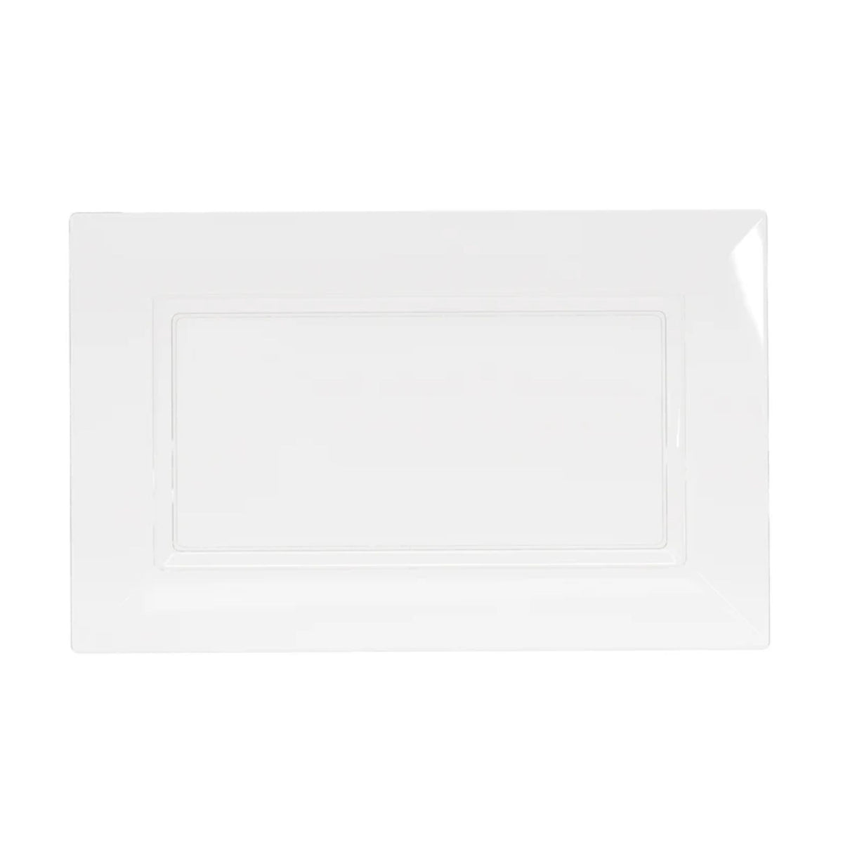 12.75 In. Clear Rectangular Plates | 40 Count