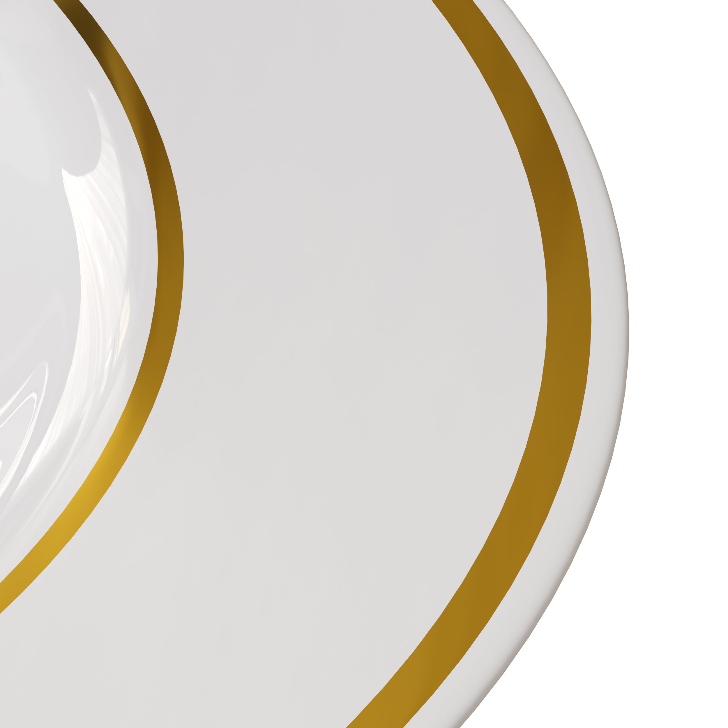 9 In. Cream/Gold Line Design Plates | 40 Count