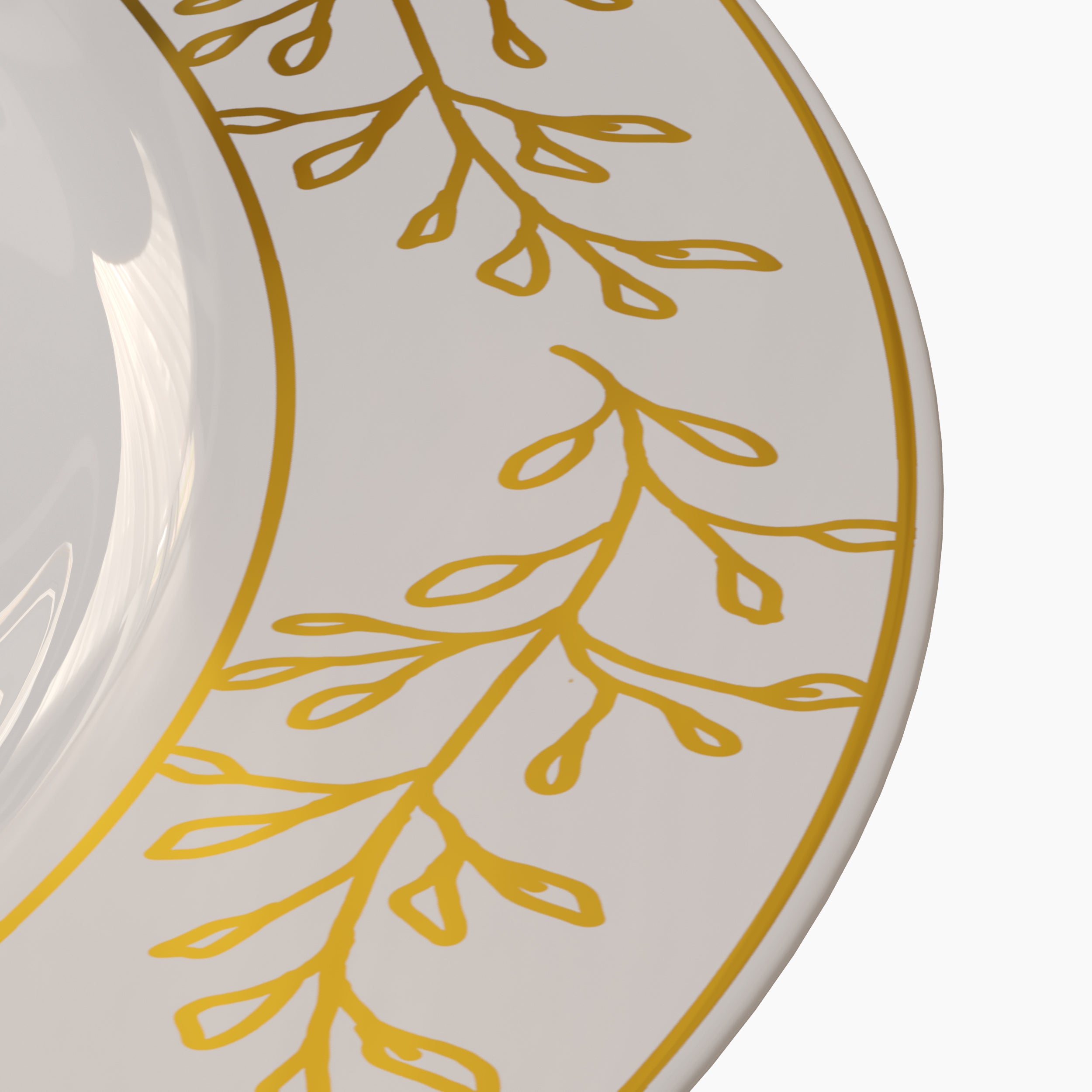 9 In. Gold Leaf Premium Plates | 40 Count