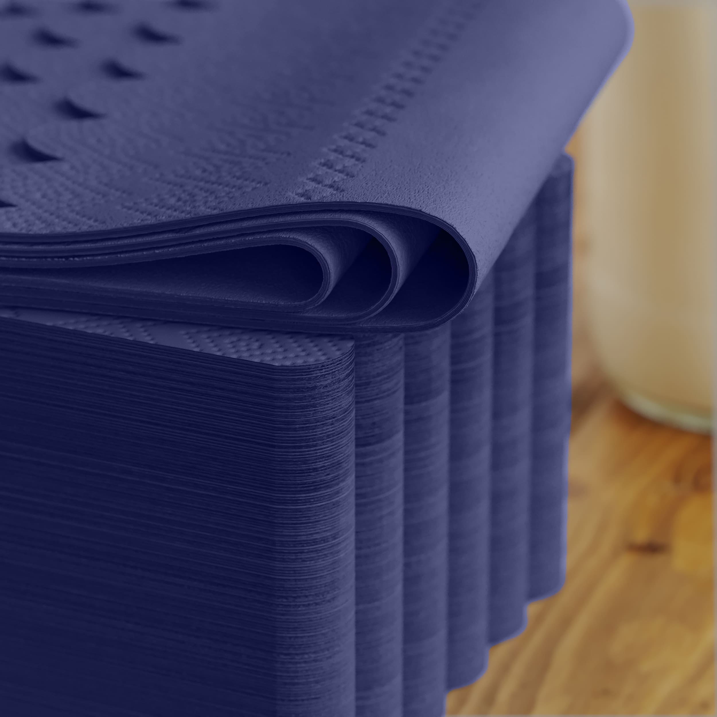 3 Ply Periwinkle Scalloped Dinner Napkins | 800 Count