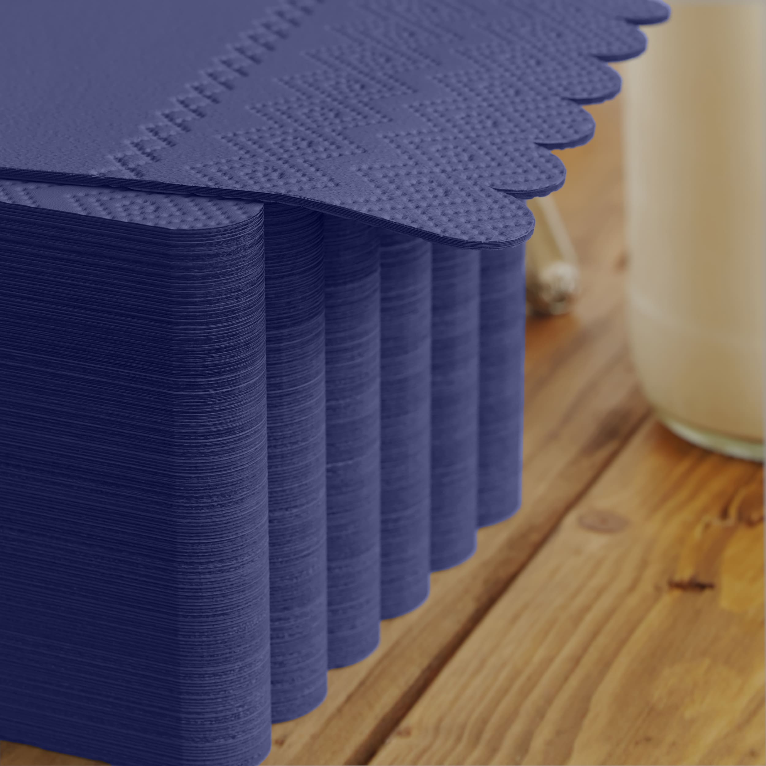 3 Ply Periwinkle Scalloped Dinner Napkins | 800 Count
