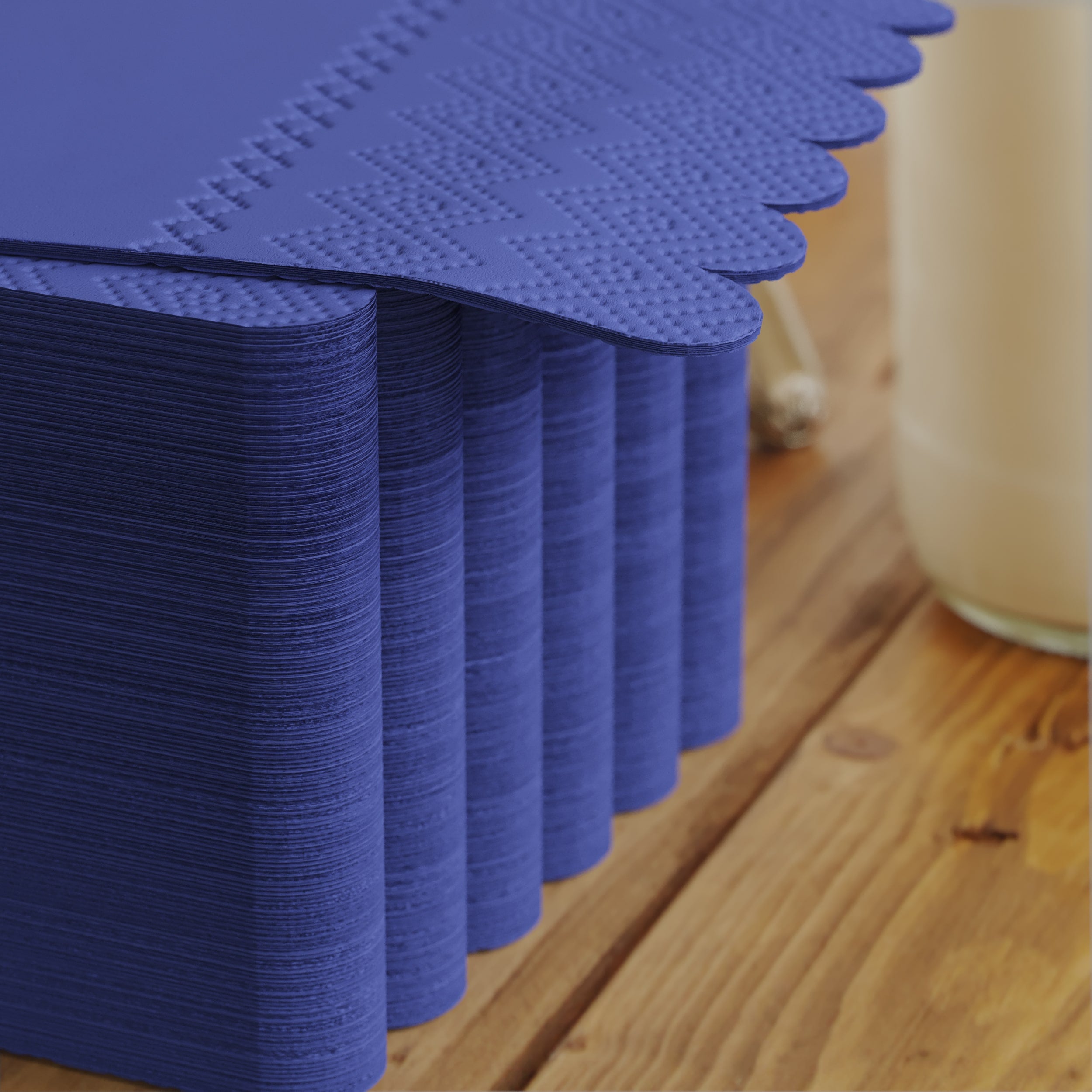 3 Ply Periwinkle Scalloped Dinner Napkins | 100 Count