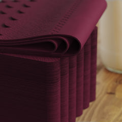 3 Ply Wine Berry Scalloped Dinner Napkins | 100 Count