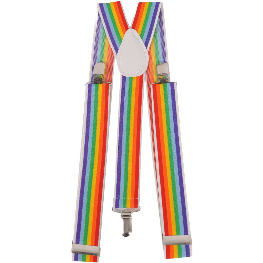 Colorful Striped Suspenders