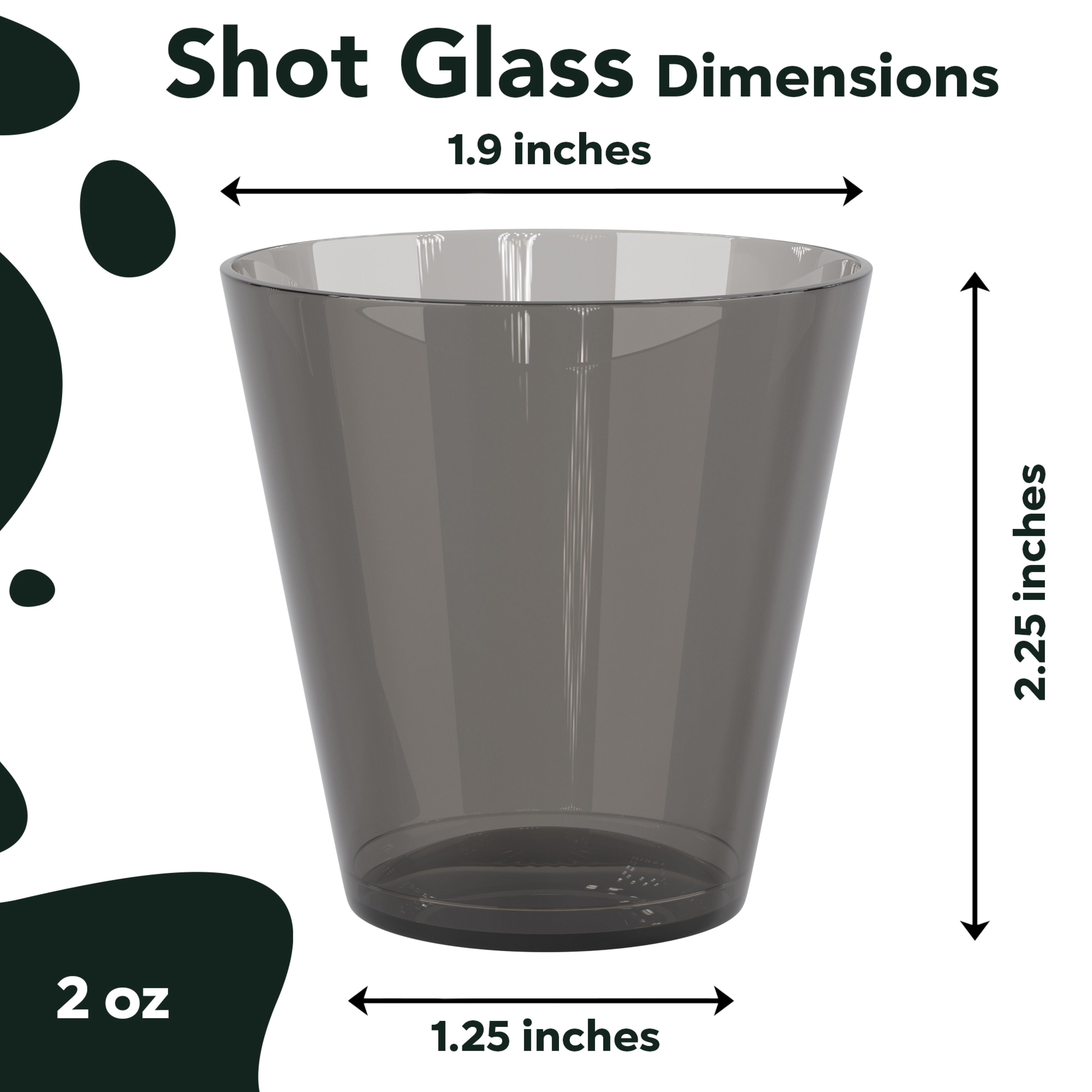 2 Oz. Smokey Plastic Shot Glasses | 2500 Count