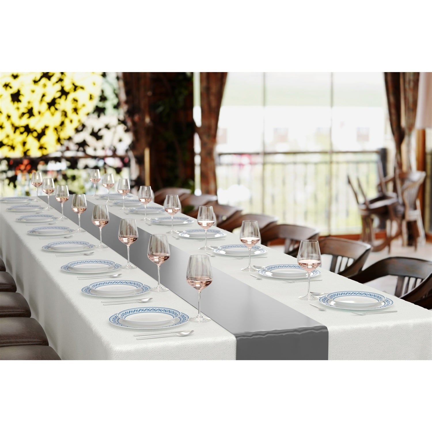 14 In. x 200 Ft. Silver Cut To Size Table Runner