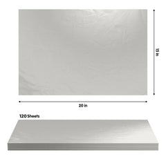 15 In. x 20 In. Silver Tissue Paper | 240 Sheets