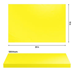 15 In. x 20 In. Yellow Tissue Paper | 240 Sheets