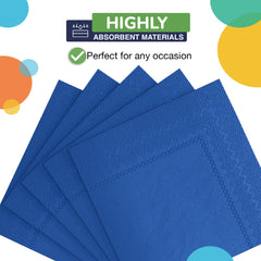 Dark Blue Beverage Napkins | 3600 Pack