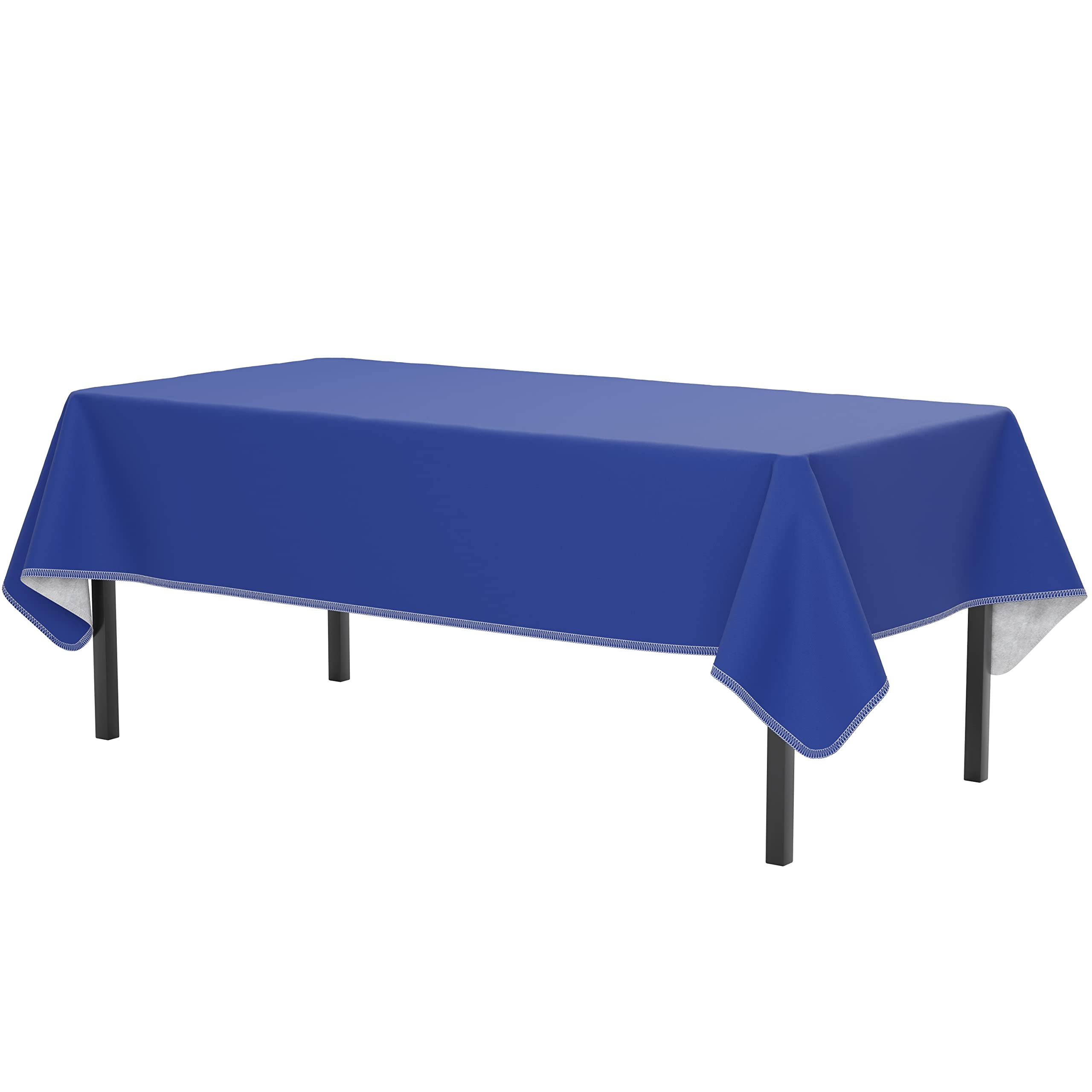 Dark Blue Flannel Backed Table Cover 54 In. x 108 In. | 2 Pack