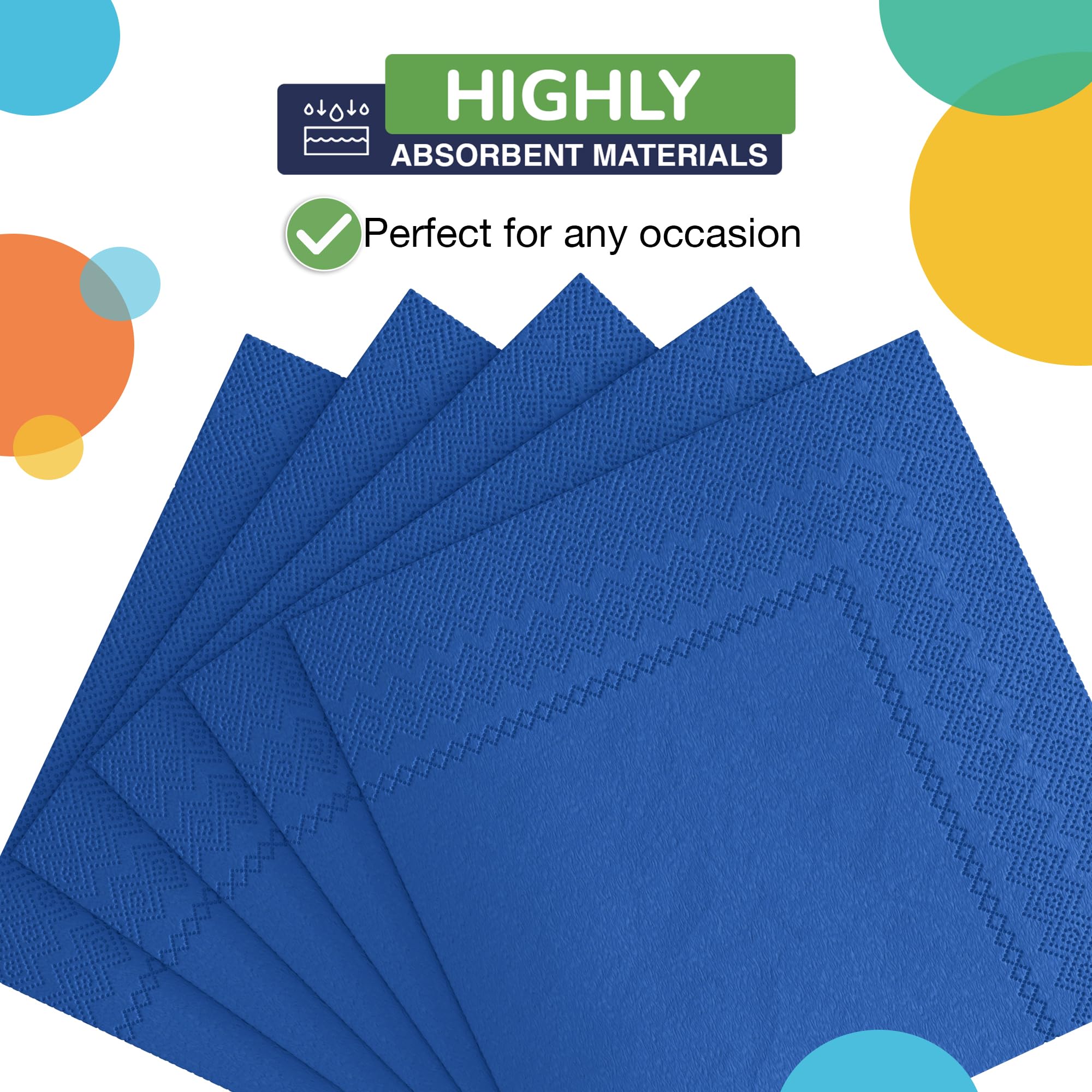 Dark Blue Dinner Napkins | 3600 Pack