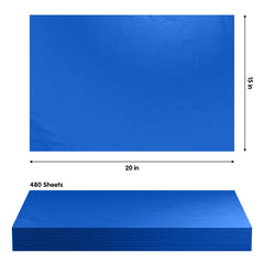 15 In. x 20 In. Dark Blue Tissue Paper | 480 Sheets