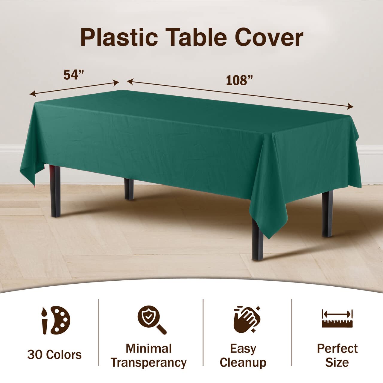 Dark Green Table Cover | 12 Pack