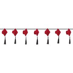 Red Felt Graduation Cap Garland - Pack of 3