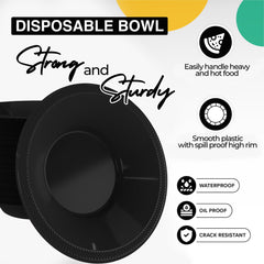 12 Oz. Black Plastic Bowls | 600 Count