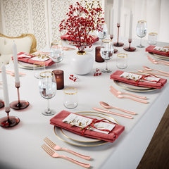 Exquisite Classic Rose Gold Plastic Forks | 120 Count