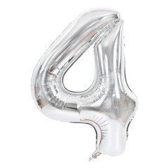 34 In. Mylar Silver Number 4