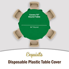 Round Emerald Green Table Cover | 12 Pack