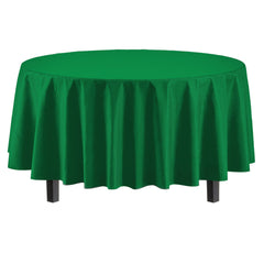 Round Emerald Green Table Cover | 6 Pack