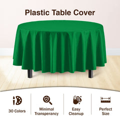 Round Emerald Green Table Cover | 6 Pack