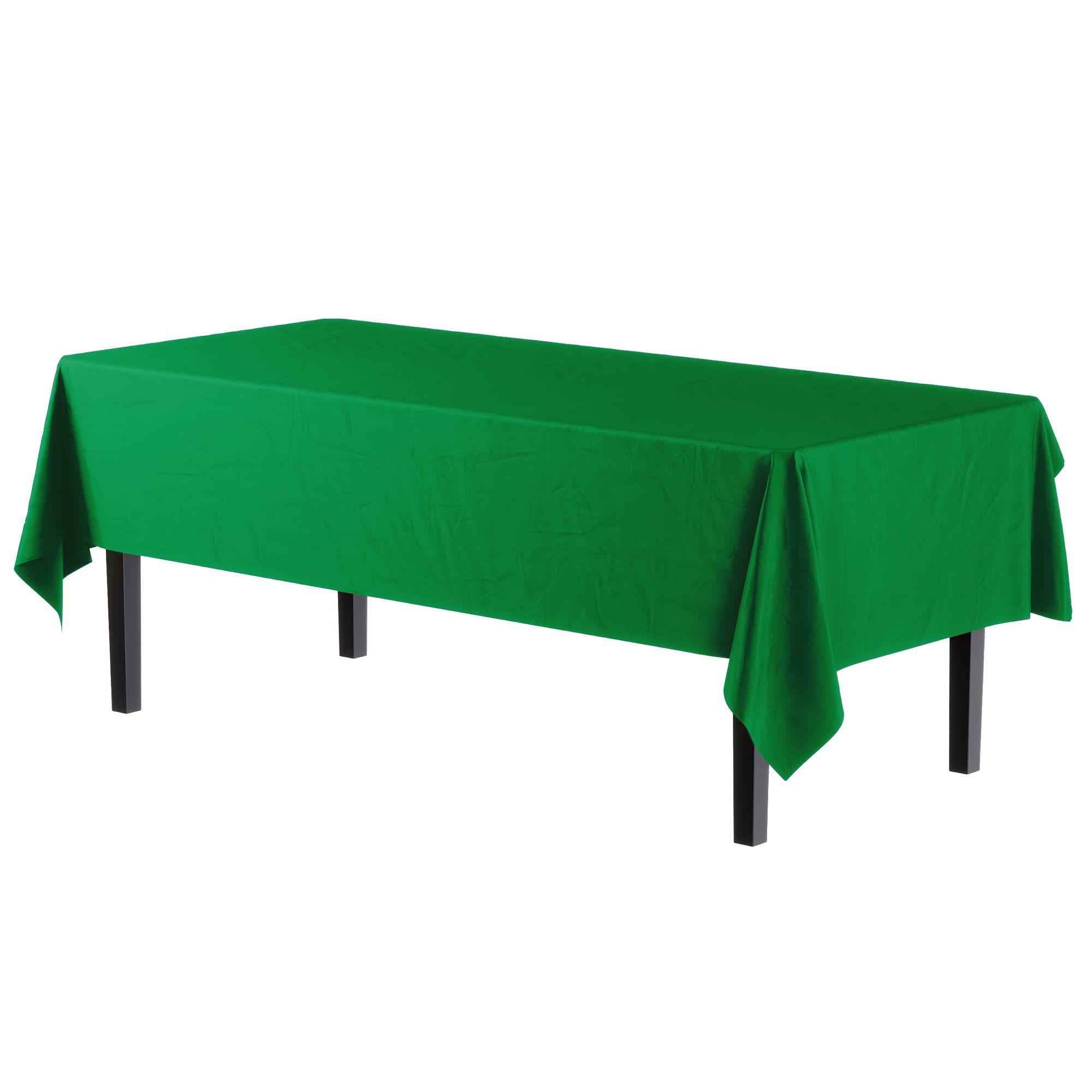 Emerald Green Plastic Table Covers | 48 Count