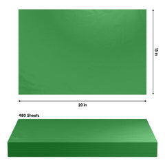 15 In. x 20 In. Emerald Green Tissue Paper | 480 Sheets