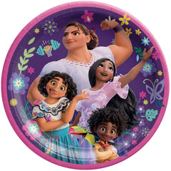 Disney Encanto Round Paper Plates, Pink/Purple, 9-inch, 8-ct - Pack of 6