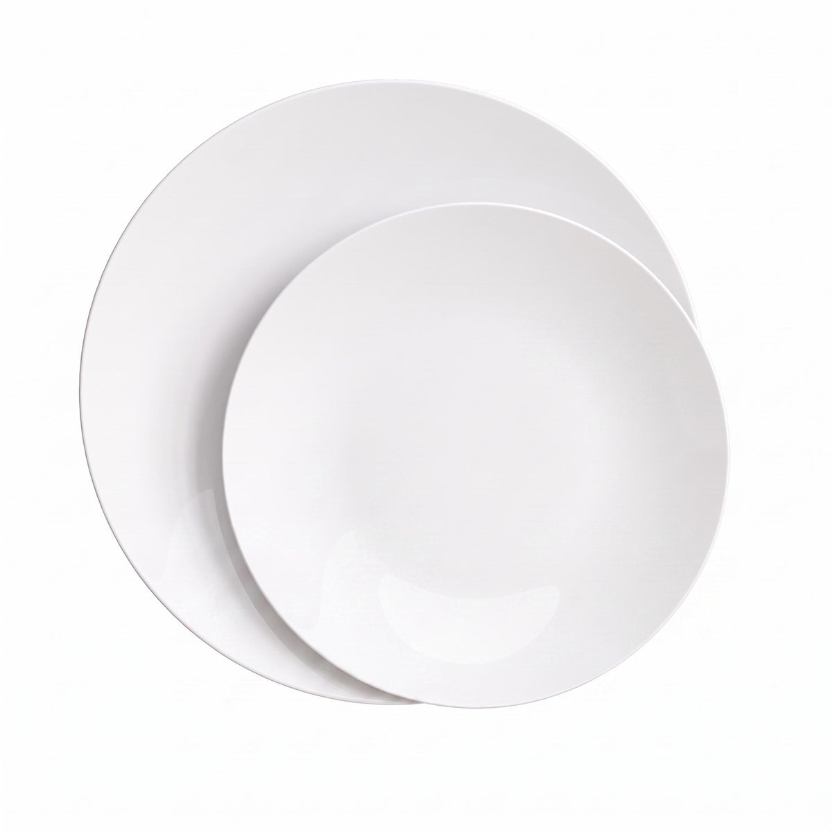 Trend White Essentials Set | Dinner & Salad Plates | Serves 40