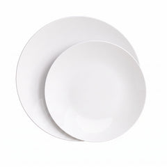 Trend White Essentials Set | Dinner & Salad Plates | Serves 40
