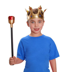 Gold Crown and Scepter Set