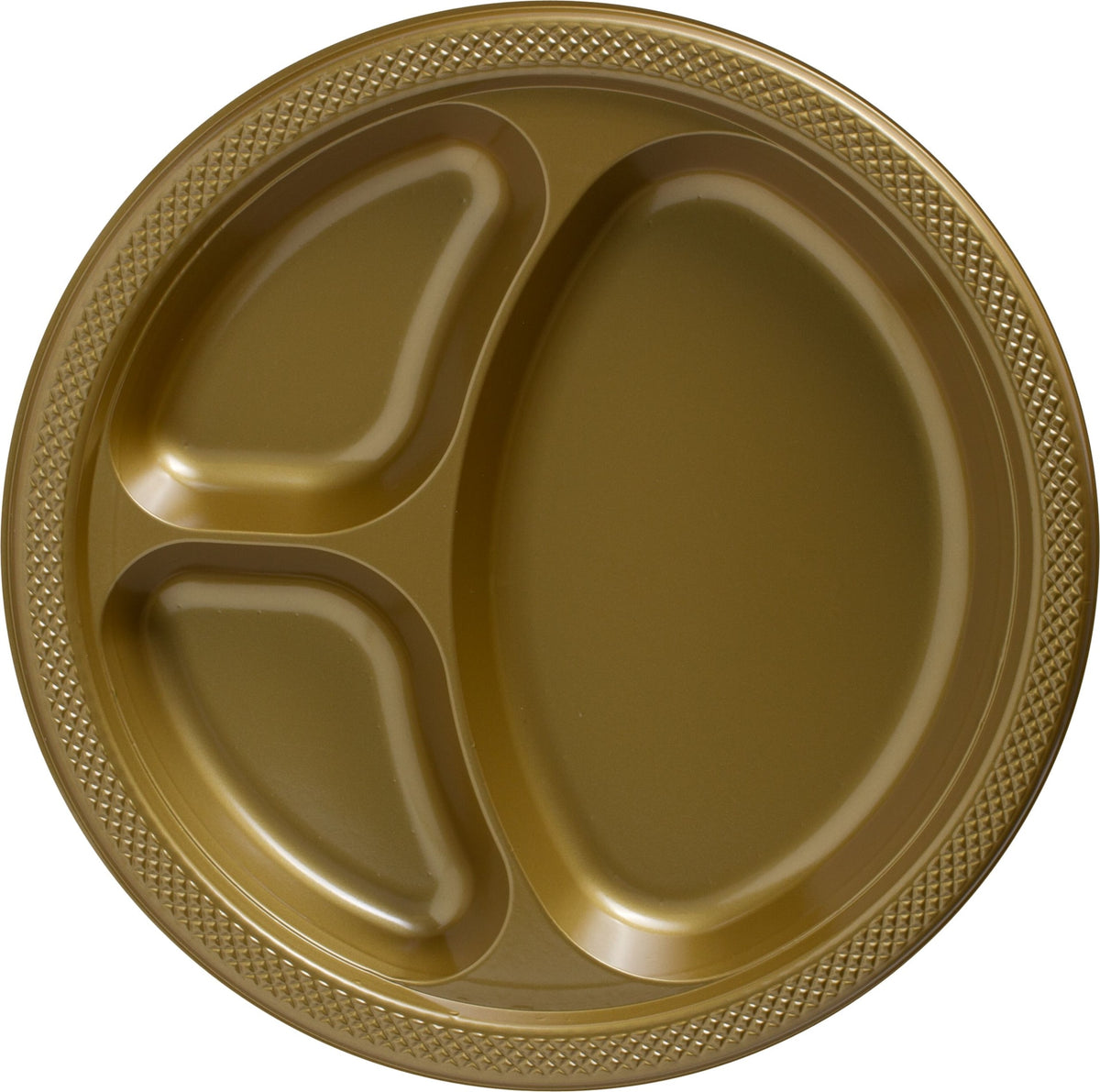 10-inch Plastic Divided Dinner Plates, 20-ct - Case of 10