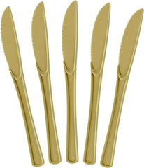 Heavy Duty Gold Plastic Knives | 1200 Count