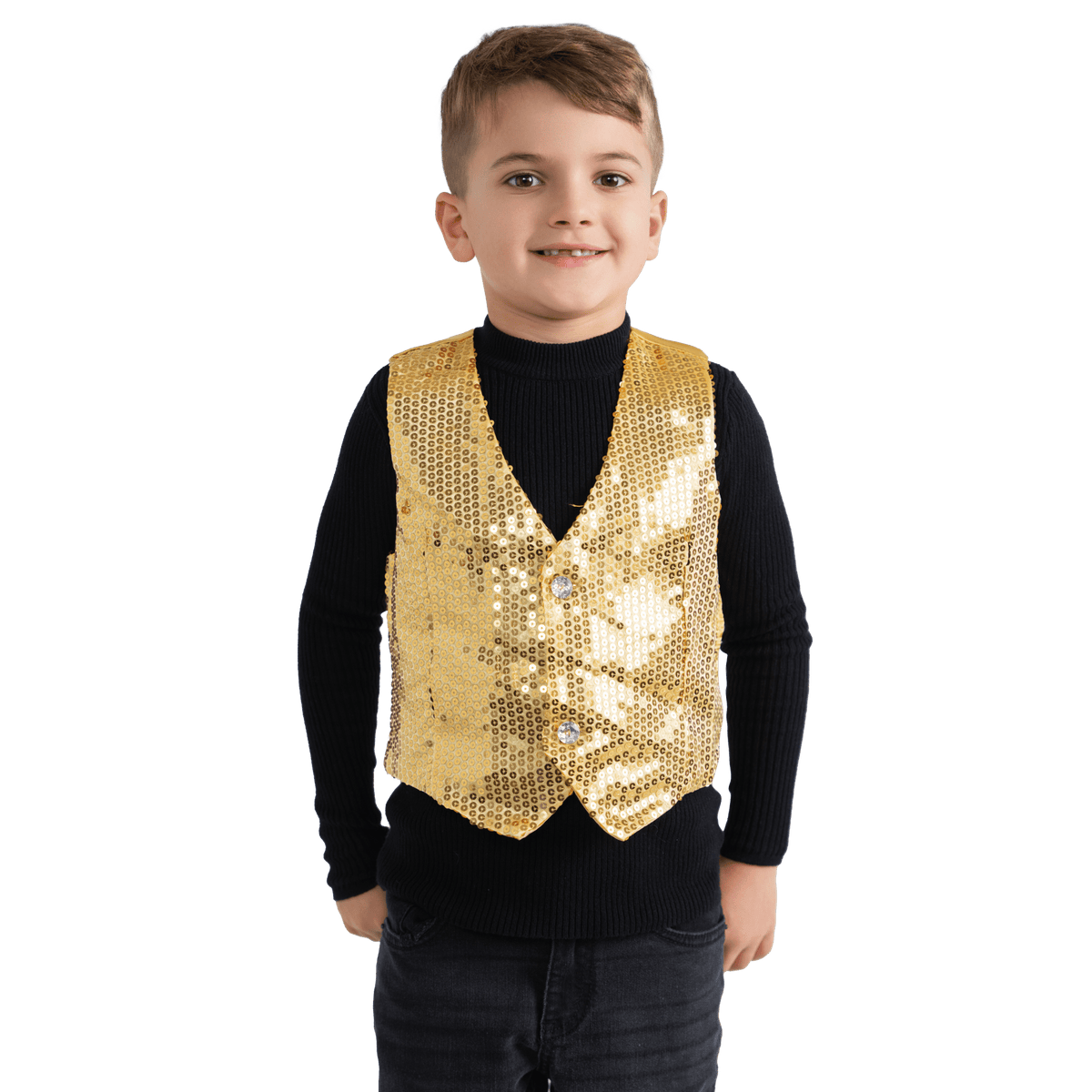 Gold Sequin Vest - Kids