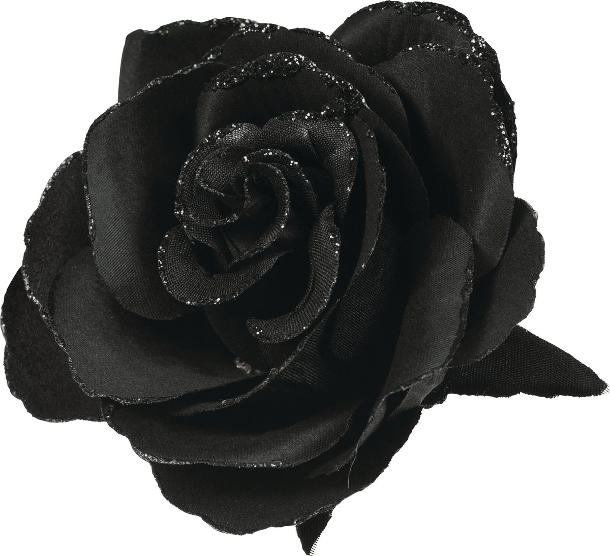 Gothic Black Flower Hair Clip - Pack of 6