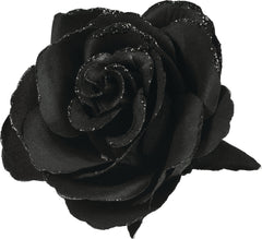 Gothic Black Flower Hair Clip - Pack of 2