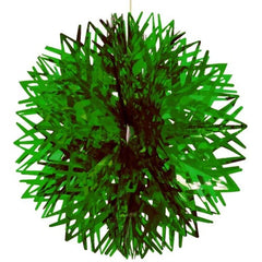 16 In. Green Foil Ball Decoration | 2 Count