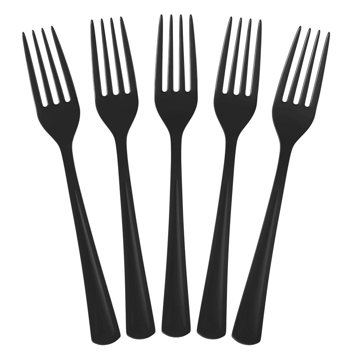 Heavy Duty Black Plastic Forks | 1200 Count