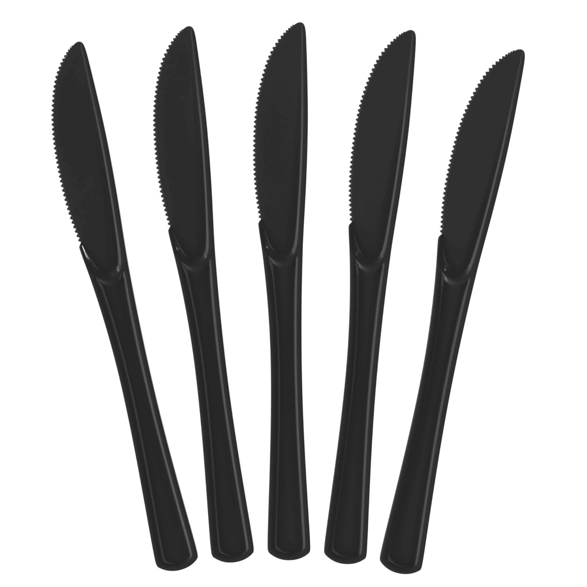 Heavy Duty Black Plastic Knives | 100 Count