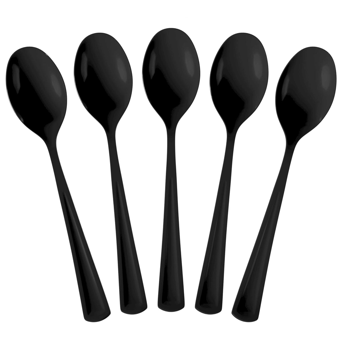 Heavy Duty Black Plastic Spoons | 1200 Count