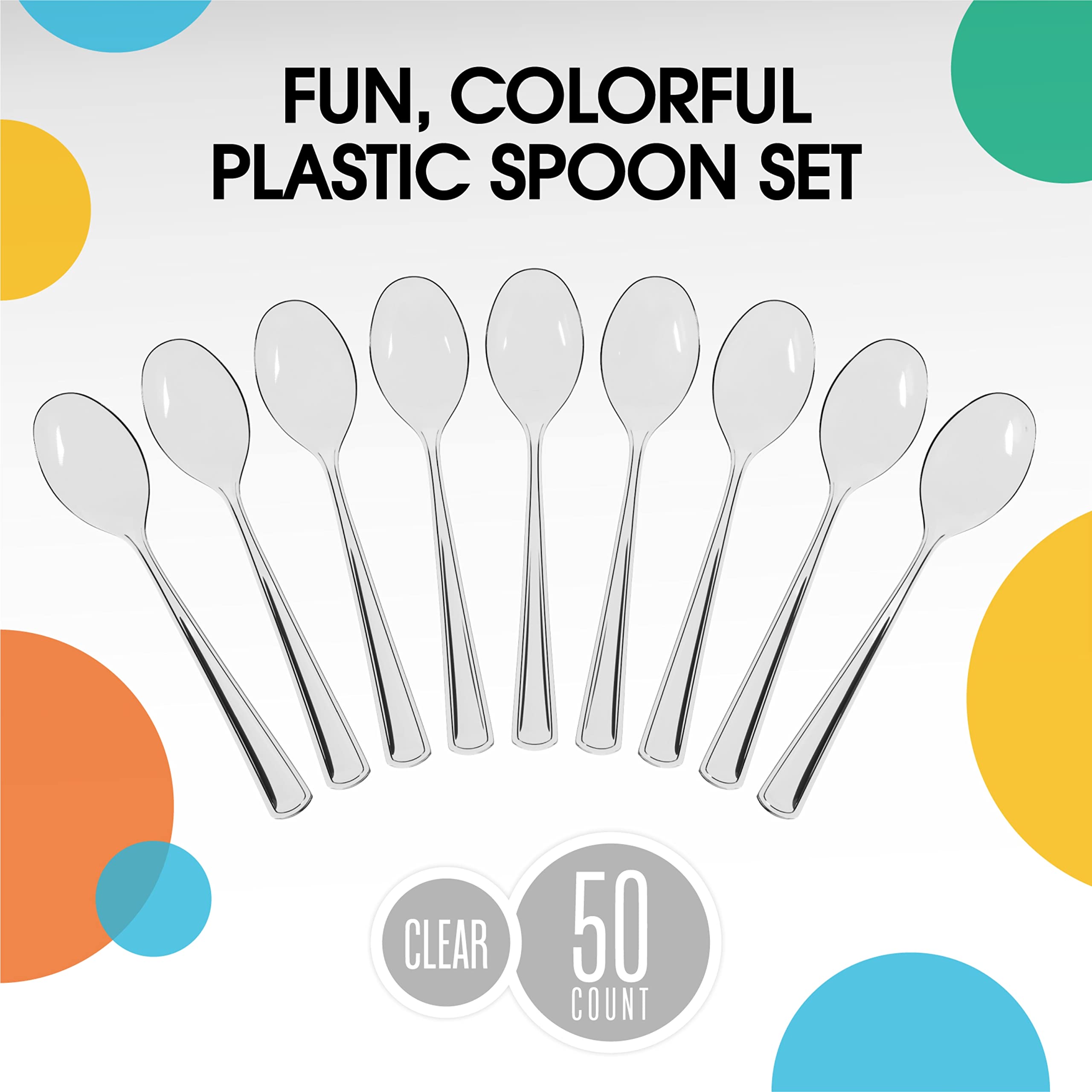 Heavy Duty Clear Plastic Spoons | 1200 Count