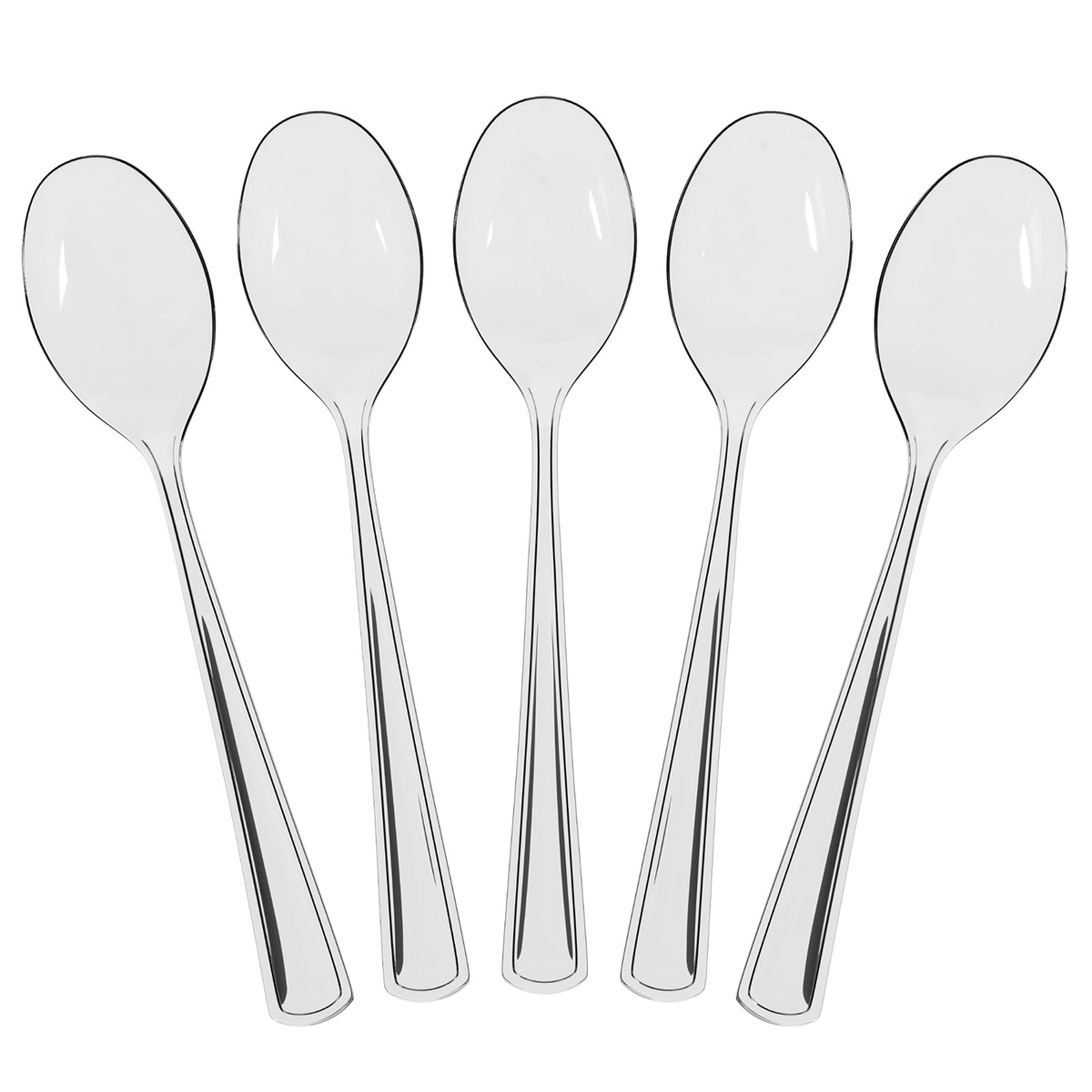 Heavy Duty Clear Plastic Spoons | 1200 Count