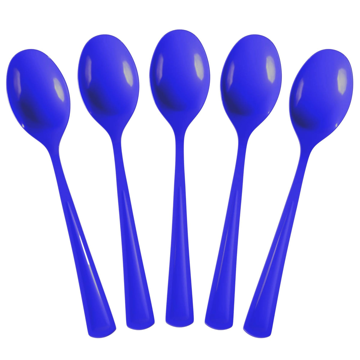 Heavy Duty Dark Blue Plastic Spoons | 100 Count