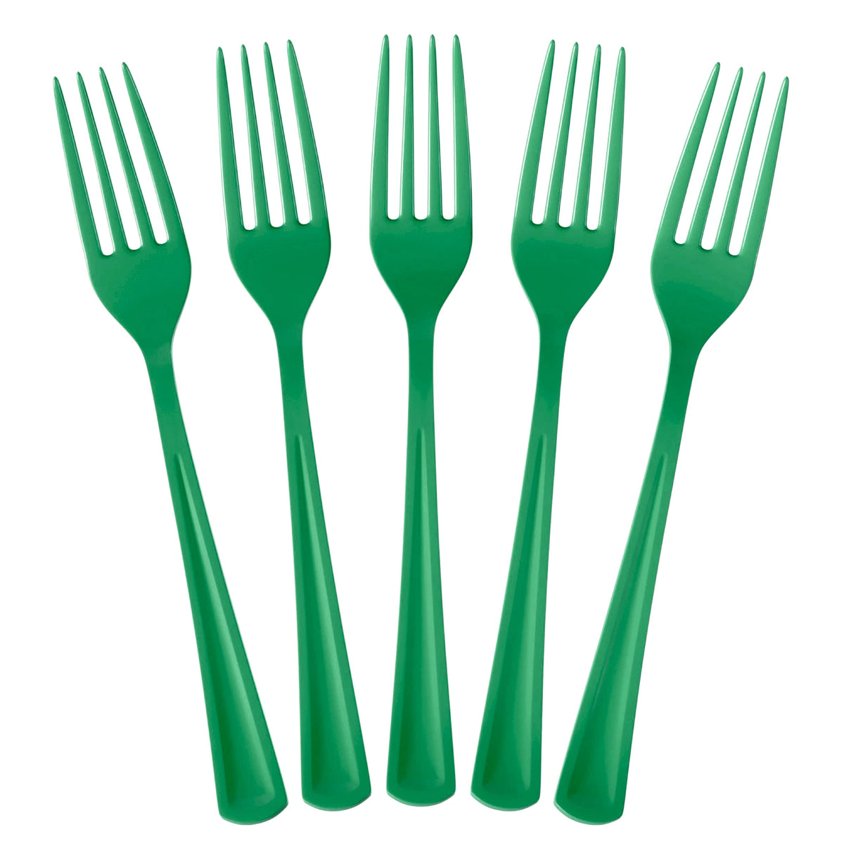 Heavy Duty Emerald Green Plastic Forks | 1200 Count